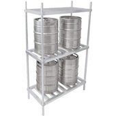 ALKR-2060-X John Boos, 6 Keg Aluminum Beer Keg Rack, 60" x 20" x 76"