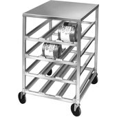 CSR-4M Channel Manufacturing, Half Size Mobile Aluminum Can Rack w/ Aluminum Top, 72 Can Capacity