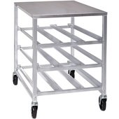 CSR-3M Channel Manufacturing, Half Size Mobile Aluminum Can Rack w/ Aluminum Top, 54 Can Capacity