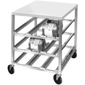 CSR-3MP Channel Manufacturing, Half Size Mobile Aluminum Can Rack w/ Poly Top, 54 Can Capacity