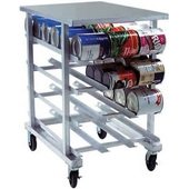 OCR-10-4A-X Eagle Group, Half Size Mobile Aluminum Can Rack w/ Aluminum Top, 72 Can Capacity
