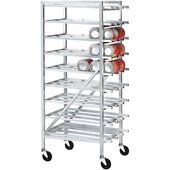 CR10-162M Advance Tabco, Full Size Mobile Aluminum Can Rack, 162 Can Capacity
