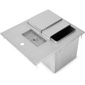 PB-DIIBWS2118-X John Boos, 21" x 18" Stainless Steel Drop-In Ice Bin w/ Water Station