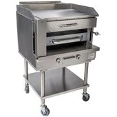 SSB-32 Southbend, 84,000 Btu Gas Broiler w/ 28" Griddle Top, Free Standing, Single Deck