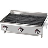 5136CF Star Mfg, 36" Countertop Electric Charbroiler, Radiant, 208v, 9.9 kW