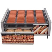 75SCBD Star Mfg, 1,730 Watt Electric Hot Dog Roller Grill w/ Bun Drawer, 75 Capacity