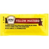 10013000530702 Heinz, 5 1/2 Gram Yellow Mustard Portion Packet (1000/Case)