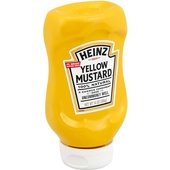 10013000002124 Heinz, 14 oz. Top Down Yellow Mustard Squeeze Bottle (12/Case)
