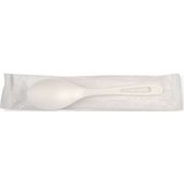 SP-PS-I World Centric, 6" Individually Wrapped Compostable PLA Plastic Spoon (750/Case)