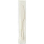 KN-PS-I World Centric, 6.7" Individually Wrapped Compostable PLA Plastic Knife (750/Case)