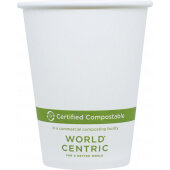 CU-PA-8 World Centric, 8 oz. FSC Paper Hot Cup (1000/Case)