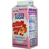 16085 Great Western, 3.25 Lb Pink Vanilla Cotton Candy Floss Sugar (6/Case)