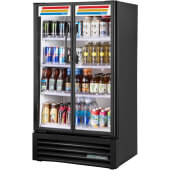 TVM-36SL-HC~VM03 True, 36" 2 Swing Glass Door Merchandiser Refrigerator