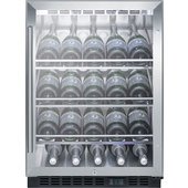 SCR610BLCH Summit Appliance, 1 Swing Glass Door Undercounter Wine Cellar Cabinet, 3 Shelves
