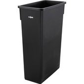 PTC-23K Winco, 23 Gallon Slim Trash Can, Black