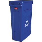FG354007BLUE Rubbermaid, 23 Gallon Slim Jim® Recycling Container, Blue