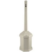 141-2038 FMP, 42" Polyethylene Cigarette Receptacle / Smoking Station, Beige