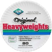 OH9AJFWH AJM, 9" White Heavy Weight Paper Plates (960/Case)