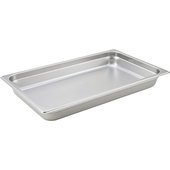 SPJH-101 Winco, Full Size Stainless Steel Steam Table Pan w/ Anti-Jamming Corners, 1.25" Deep