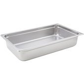 SPJH-104 Winco, Full Size Stainless Steel Steam Table Pan w/ Anti-Jamming Corners, 4" Deep
