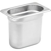 SPJH-904 Winco, 1/9 Size Stainless Steel Steam Table Pan w/ Anti-Jamming Corners, 4" Deep