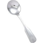 0006-04 Winco, 18/0 Stainless Steel 6.4" Toulouse Bouillon Spoon (12/pkg)