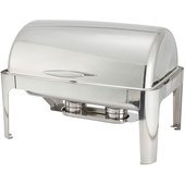 601 Winco, 8 Quart Rectangular Chafing Dish w/ Roll Top Cover, Madison Series