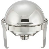 602 Winco, 6 Quart Round Chafing Dish w/ Roll Top Cover, Madison Series