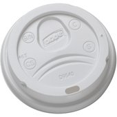 DL9540 Dixie, White Paper Hot Cup Lids for 10 oz Cups (1,000/Case)