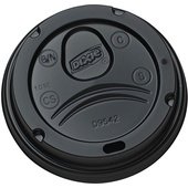D9542B Dixie, Black Paper Hot Cup Lids for 10-20 oz Cups (1,000/Case)