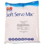 D542-A6120 Dole, 4 1/2 Lb. Non-Dairy Strawberry Soft Serve Ice Cream Mix Bag (4/case)