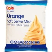 D531-A6120 Dole, 4 1/2 Lb. Non-Dairy Orange Soft Serve Ice Cream Mix Bag (4/case)