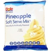 D581-A6120 Dole, 4 1/2 Lb. Non-Dairy Pineapple Soft Serve Ice Cream Mix Bag (4/case)