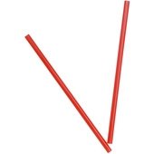 GW7 Dixie, 7 3/4" Red Individually Wrapped Plastic Giant Straws (7,200/Case)