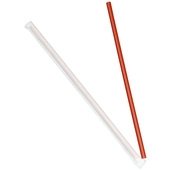 GW104 Dixie, 10 1/4" Red Individually Wrapped Plastic Giant Straws (1,200/Case)