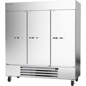 HBR72HC-1 Beverage-Air, 75" 3 Solid Door Reach-In Refrigerator, Horizon Series