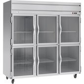 HR3HC-1HG Beverage-Air, 78" 6 Half Glass Door Reach-In Refrigerator, Horizon Series