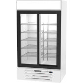 MMR38HC-1-W Beverage-Air, 44" 2 Slide Glass Door Merchandiser Refrigerator