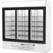 MMR66HC-1-W Beverage-Air, 75" 3 Slide Glass Door Merchandiser Refrigerator