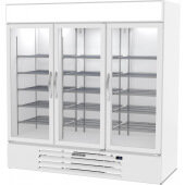 MMR72HC-1-W Beverage-Air, 75" 3 Swing Glass Door Merchandiser Refrigerator