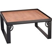 SK-9434 Spring USA, 15 1/2" Stainless Steel Square Industrial Riser w/ Hardwood Top
