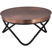 ST-15201 Spring USA, 10" Stainless Steel Marrakech Round Display Riser w/ Copper Finish