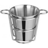 SFCW-4S Winco, 4" Stainless Steel Fry Cup w/ Wire Holder