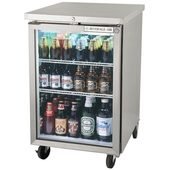 BB24HC-1-FG-S Beverage-Air, 24" 1 Glass Door Back Bar Cooler, Food Rated, Stainless Steel