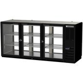 BB72HC-1-F-G-PT-B Beverage-Air, 72" 6 Glass Door Pass-Thru Back Bar Cooler, Food Rated