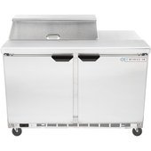 SPE48HC-08 Beverage-Air, 48" 2 Door Sandwich / Salad Prep Table, (8) 1/6 Size Pans