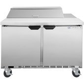 SPE48HC-10 Beverage-Air, 48" 2 Door Sandwich / Salad Prep Table, (10) 1/6 Size Pans