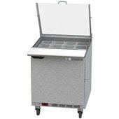 SPE27HC-12M-B-CL Beverage-Air, 27" 1 Door Mega Top Sandwich / Salad Prep Table, (12) 1/6 Size Pans