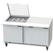 SPE60HC-12M-CL Beverage-Air, 60" 2 Door Mega Top Sandwich / Salad Prep Table, (12) 1/6 Size Pans