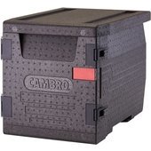 EPP300110 Cambro, 63 Qt Black Insulated Cam GoBox Food Pan Carrier, 3 Pan Capacity